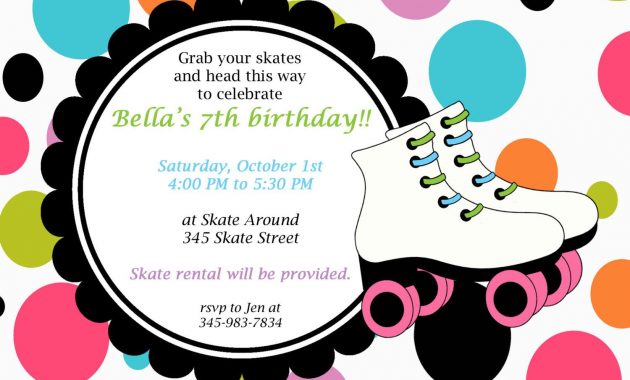 Printable Roller Skating Invitations Birthday Ideas In 2019 intended for dimensions 1500 X 1071