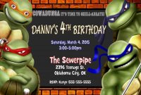 Printable Teenage Mutant Ninja Turtles Birthday Invitations pertaining to sizing 2100 X 1500