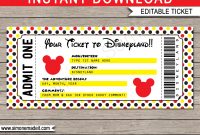 Printable Ticket To Disneyland Surprise Trip To Disneyland with proportions 1300 X 1020