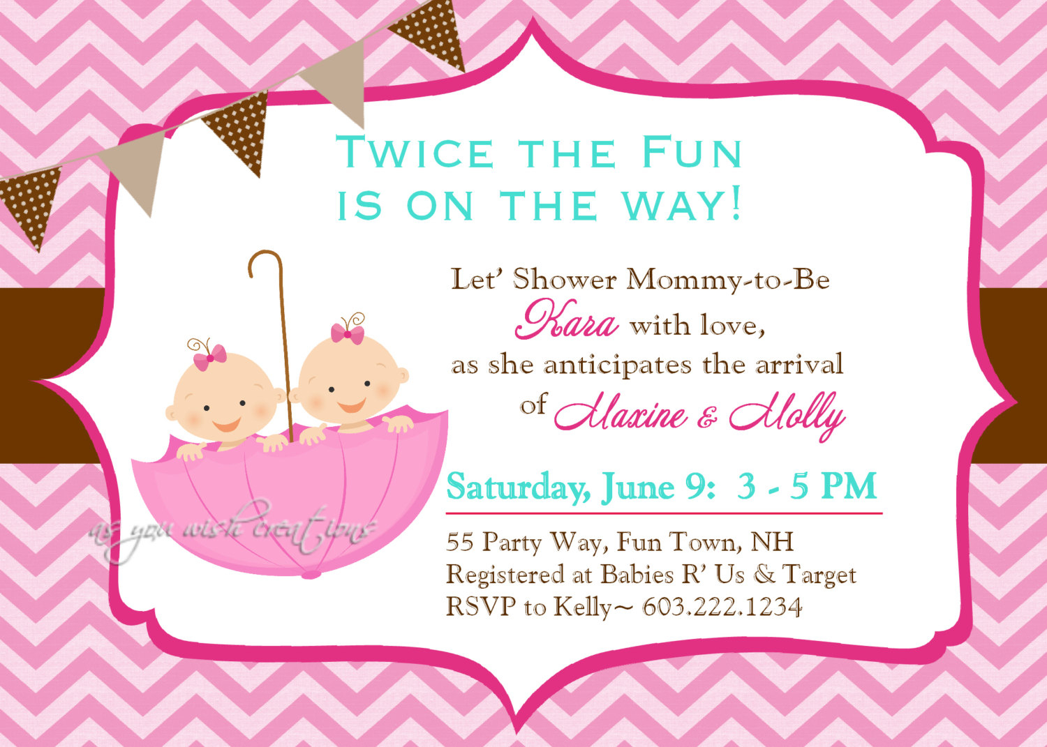 Printable Twin Ba Shower Invitation Templates Ba Showers Design for dimensions 1500 X 1071