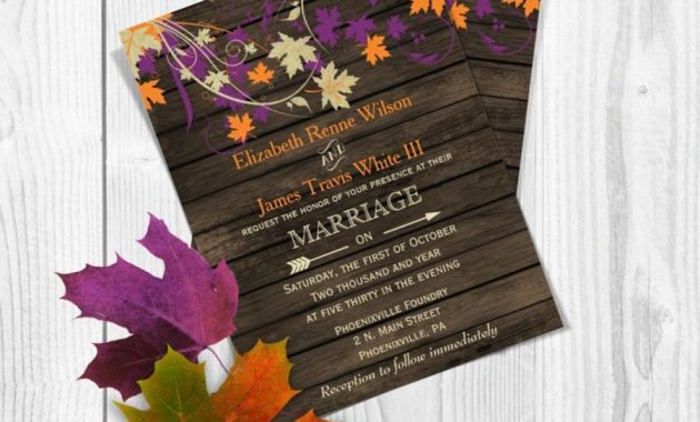 Printable Wedding Invitation Template Fall Wedding Invitations for sizing 900 X 900