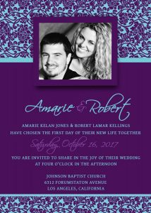 Printable Wedding Invitation Template Set Psd Photoshop Violet in dimensions 1071 X 1500