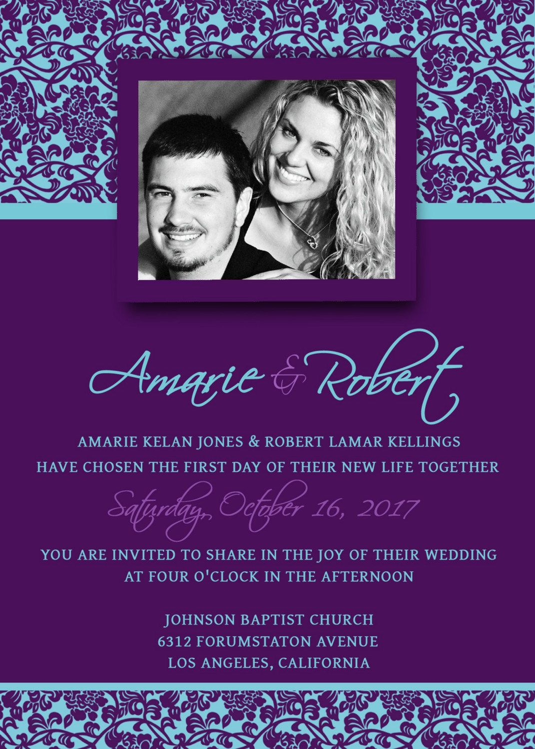 Printable Wedding Invitation Template Set Psd Photoshop Violet in measurements 1071 X 1500