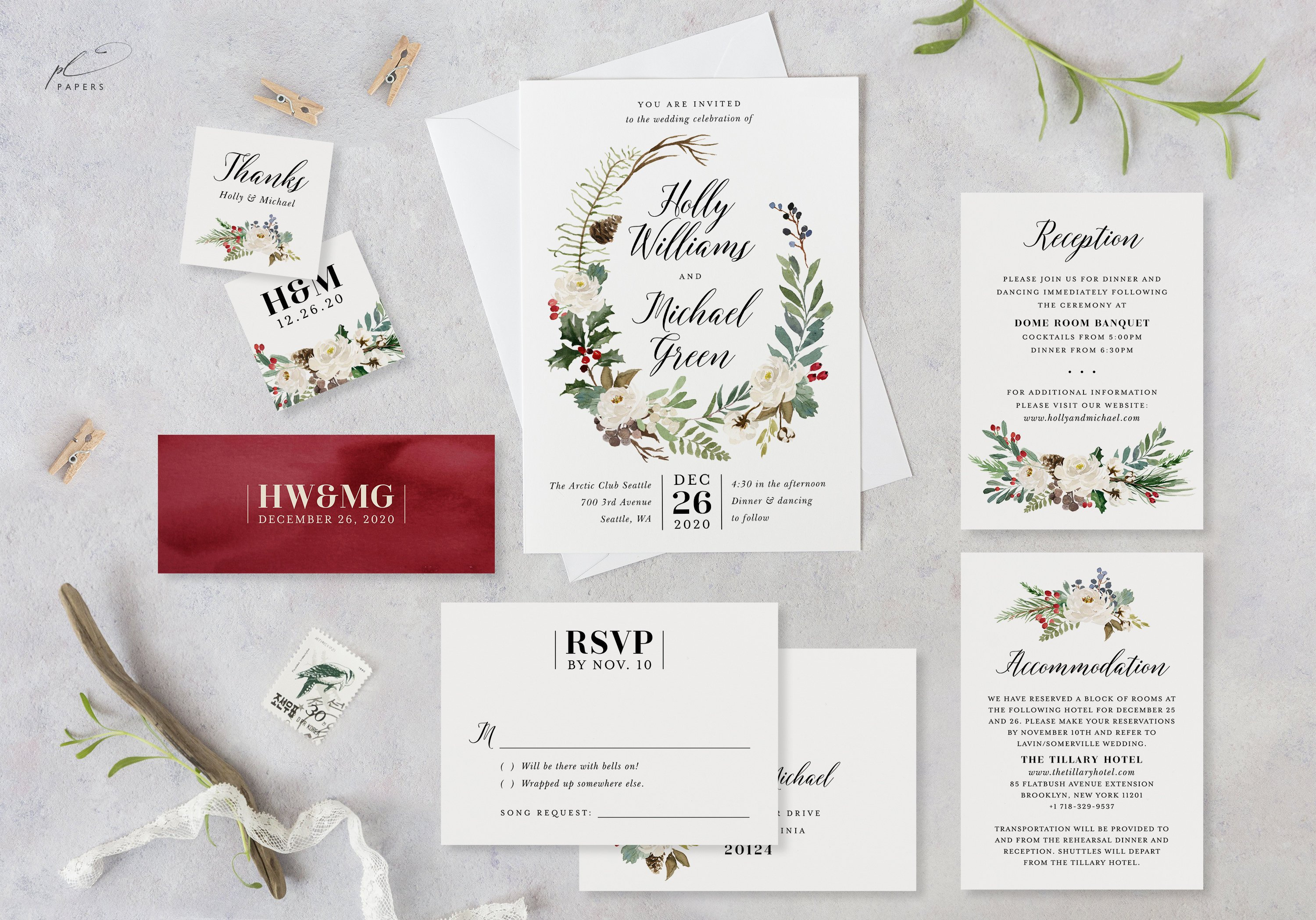 Printable Winter Wedding Invitation Template Suite Editable Etsy with regard to sizing 3000 X 2097