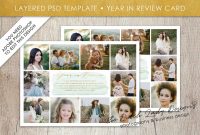 Psd Year In Review Photo Collage Card Template 3 pertaining to size 1200 X 800