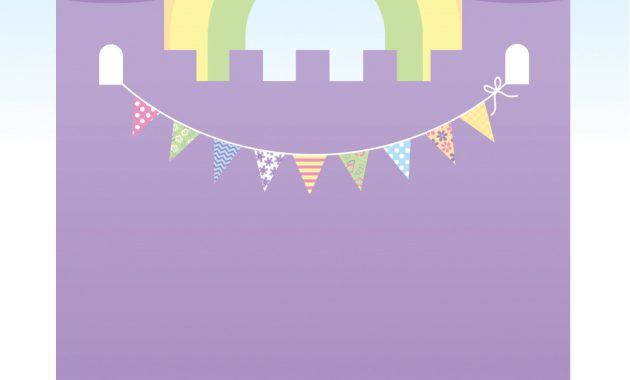 Purple Castle Free Printable Birthday Invitation Template with proportions 1080 X 1560