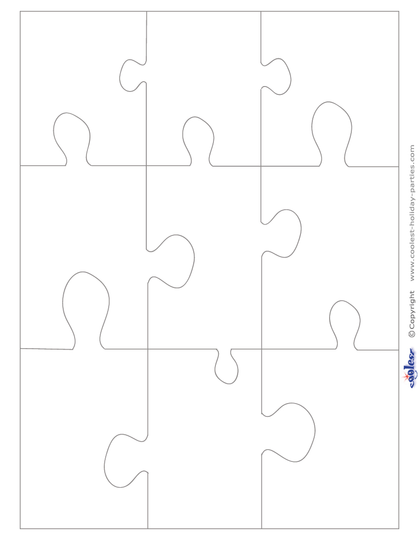 Puzzle Piece Template Printable Free Invitation Templates Clip intended for measurements 850 X 1100