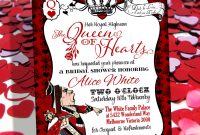 Queen Of Hearts Invitation with measurements 1154 X 1200