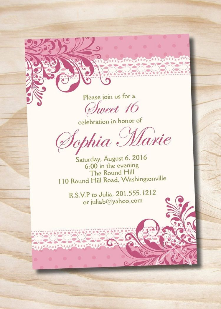 Quinceanera Invitations Templates Vector Invitation Card intended for measurements 750 X 1050
