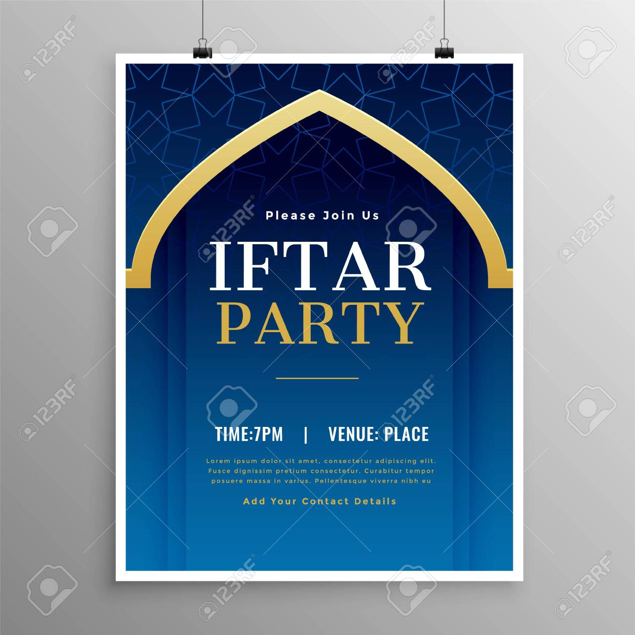 Ramadan Iftar Party Invitation Template inside measurements 1300 X 1300