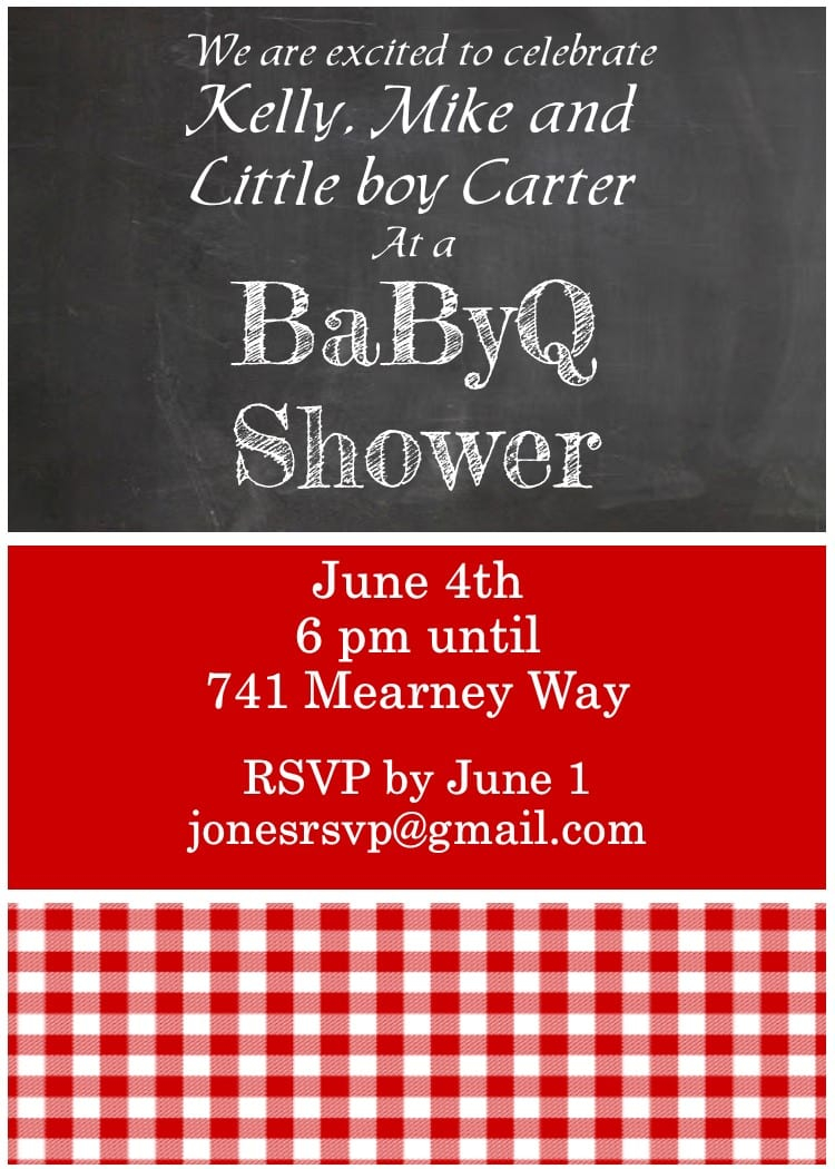 Red Gingham Invitation Template Sunshinebizsolutions intended for size 750 X 1050