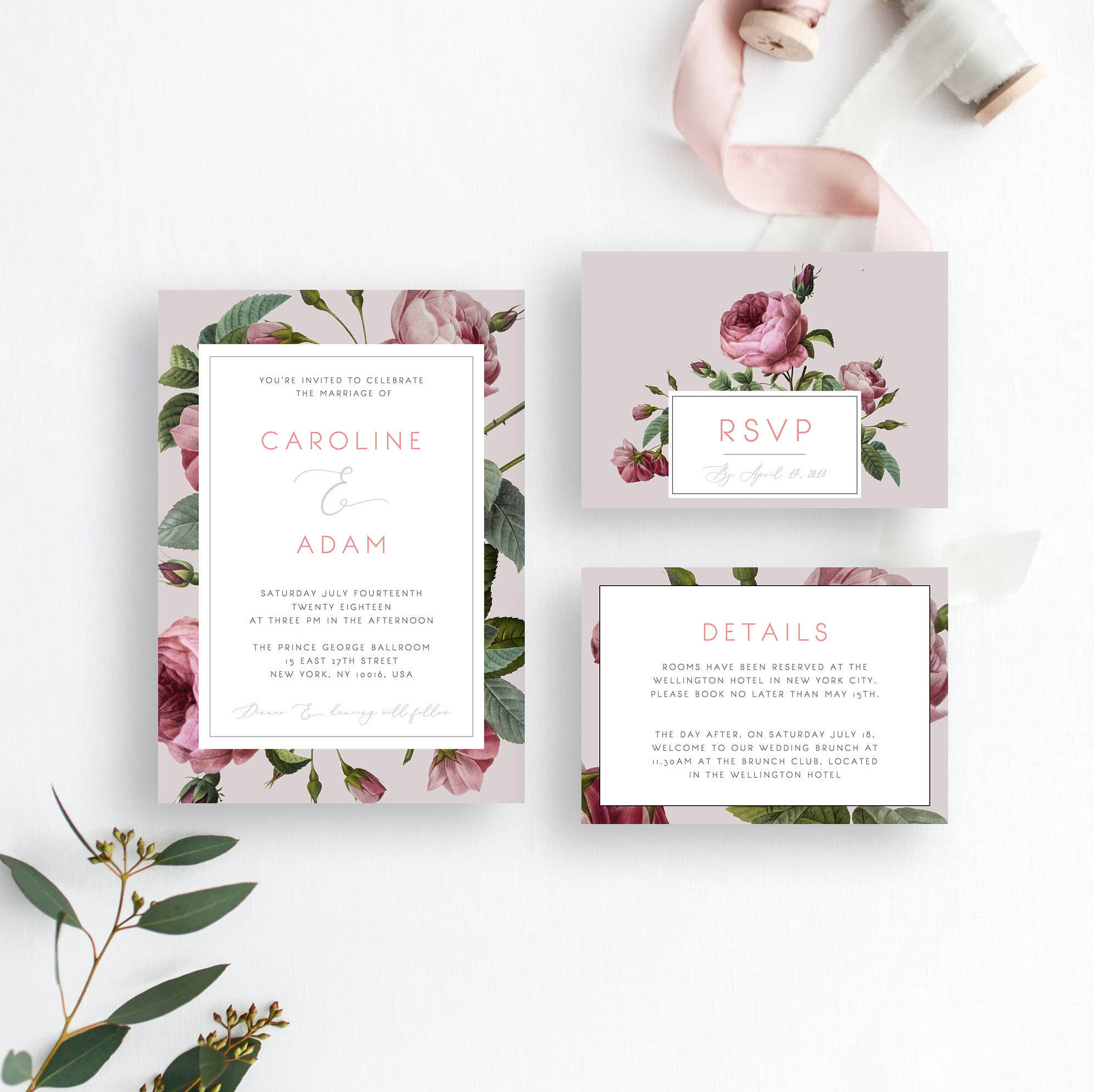 Red Rose Wedding Invitation Suite Template English Rose Wedding Set Pink Rose Rustic Vintage Floral Printable Wedding Invite Details Rsvp 20 regarding dimensions 1992 X 1988