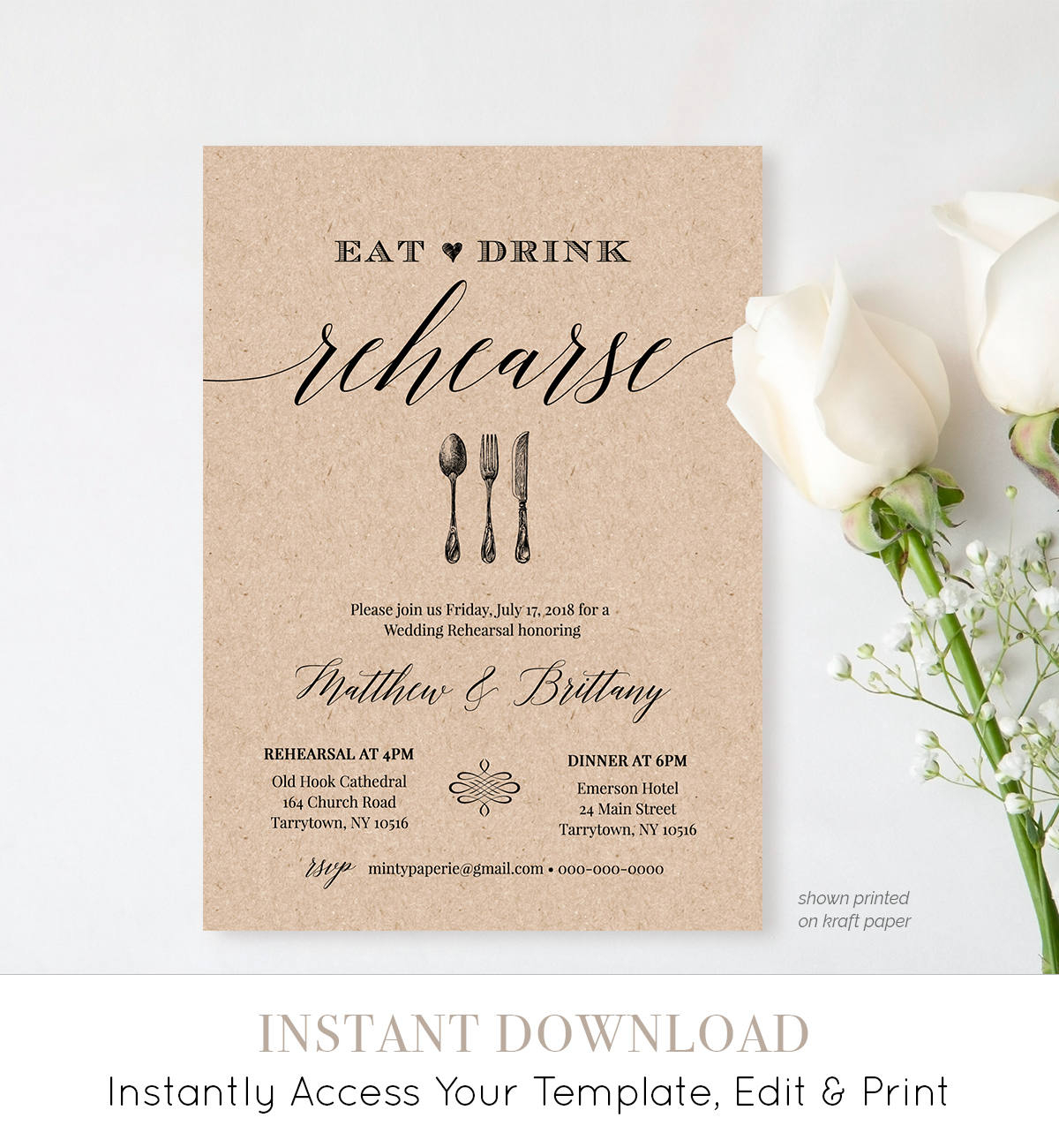 Rehearsal Dinner Invitation Template Printable Rustic Wedding in sizing 1200 X 1300