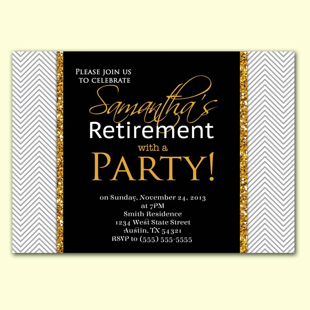 Retirement Party Invitation Template Interior Design Retirement regarding dimensions 1200 X 1200