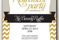 Retirement Party Invitation Template Microsoft Retirement Party regarding sizing 1071 X 1500