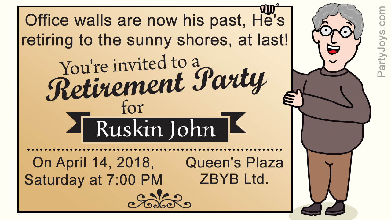 Retirement Party Invitation Templates That Are Quite Heartwarming inside size 1280 X 720