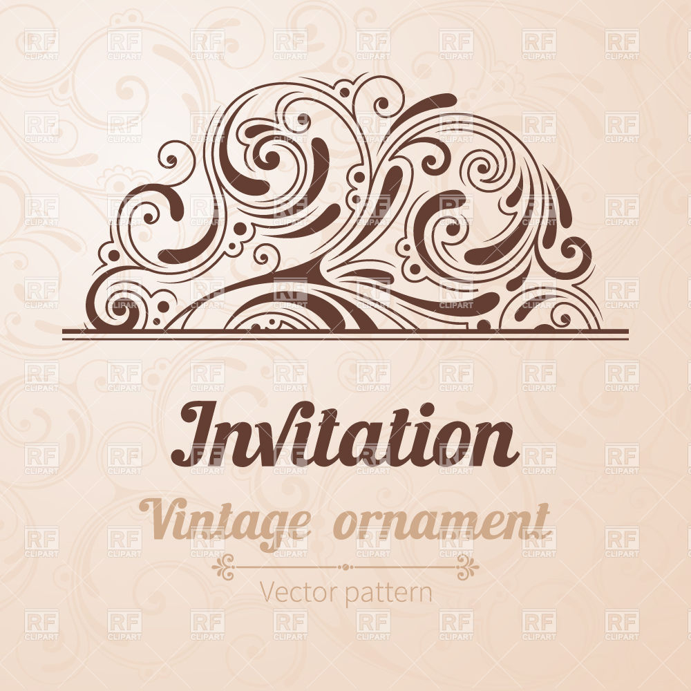 Retro Invitation Template Vector Free Download Invitation inside dimensions 1000 X 1000