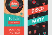 Retro Party Background Invitation Template pertaining to proportions 1000 X 1080