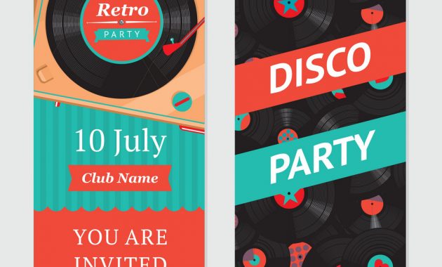 Retro Party Background Invitation Template pertaining to proportions 1000 X 1080