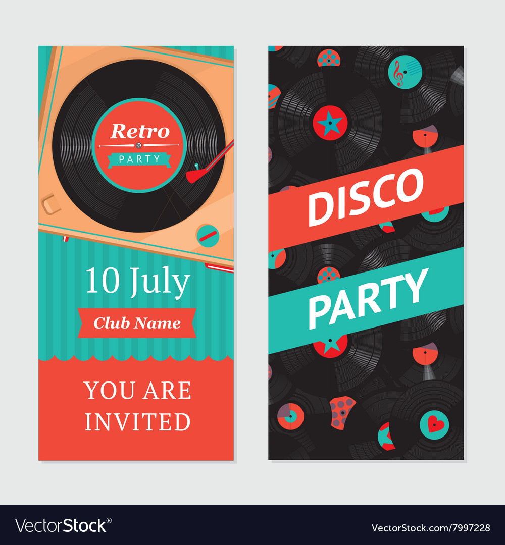Retro Party Background Invitation Template pertaining to proportions 1000 X 1080