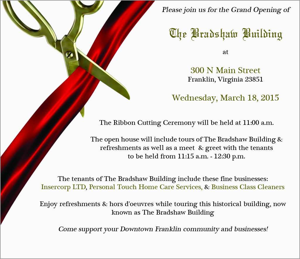 Ribbon Cutting Ceremony Invitation Template Free Best Of The Grand in measurements 1024 X 886