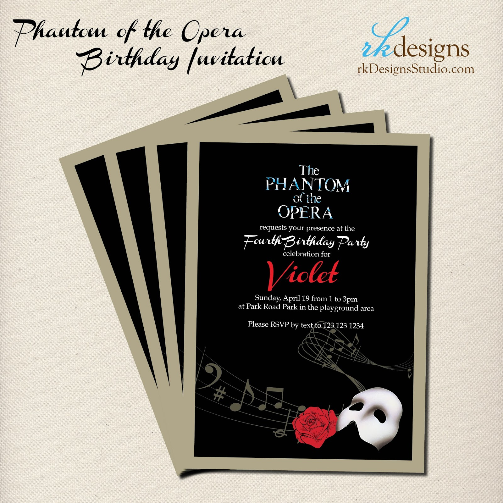 Rkdesigns Phantom Of The Opera Birthday Party throughout size 1600 X 1600