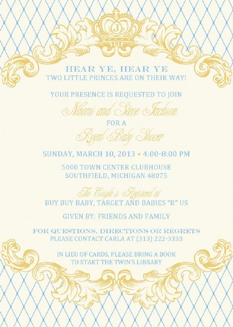 Royal Ba Shower Invitations Invitation Template Party Invitation with sizing 750 X 1050