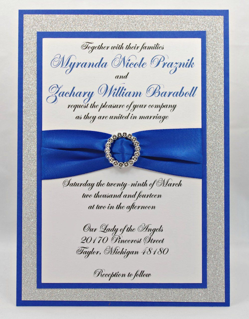 Royal Blue And Silver Wedding Invitations Stunning Royal Blue Silver inside dimensions 1000 X 1283