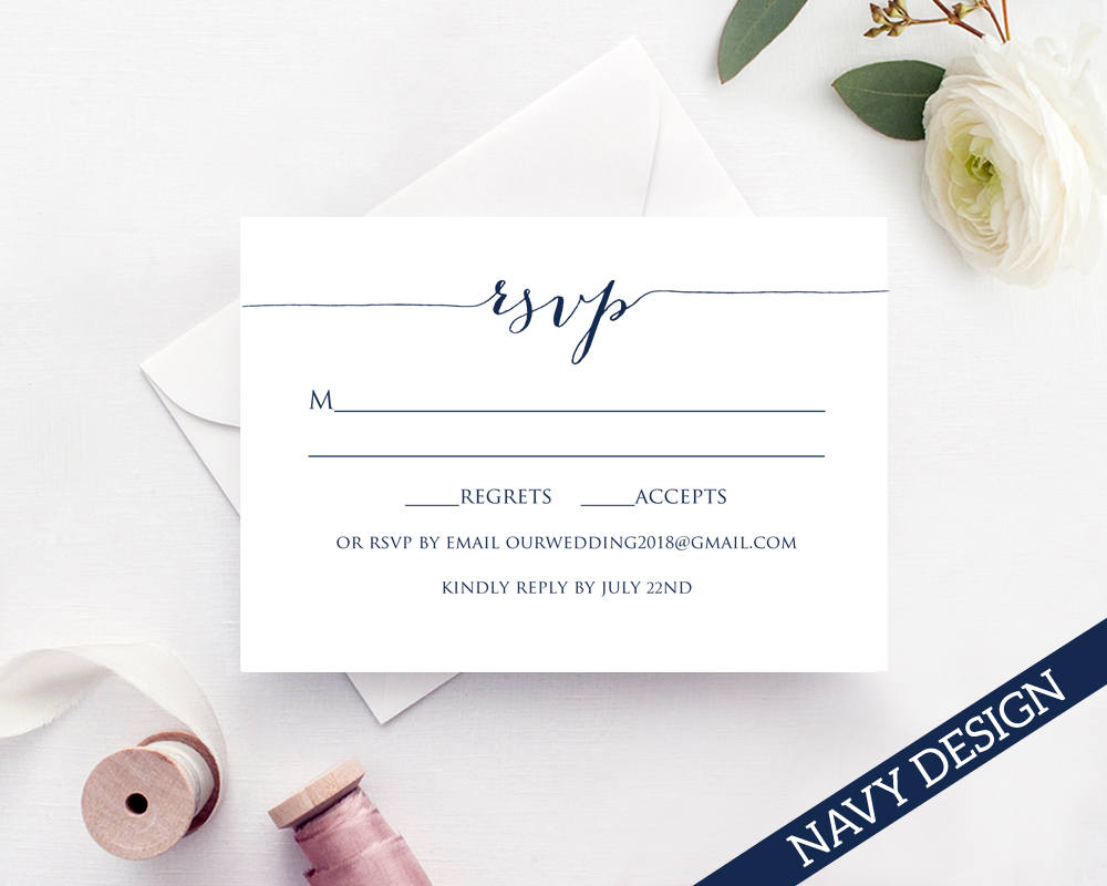 Rsvp Card Template Edit Print Instant Download Diy Etsy with regard to measurements 1000 X 800