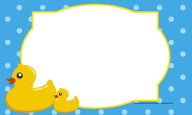 Rubber Duck Invitation Template Invitation Template Ideas intended for sizing 1280 X 720