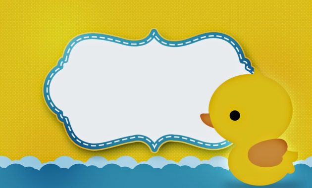 Rubber Ducky Free Printable Invitations Ba Shower Ideas with regard to measurements 1600 X 1068