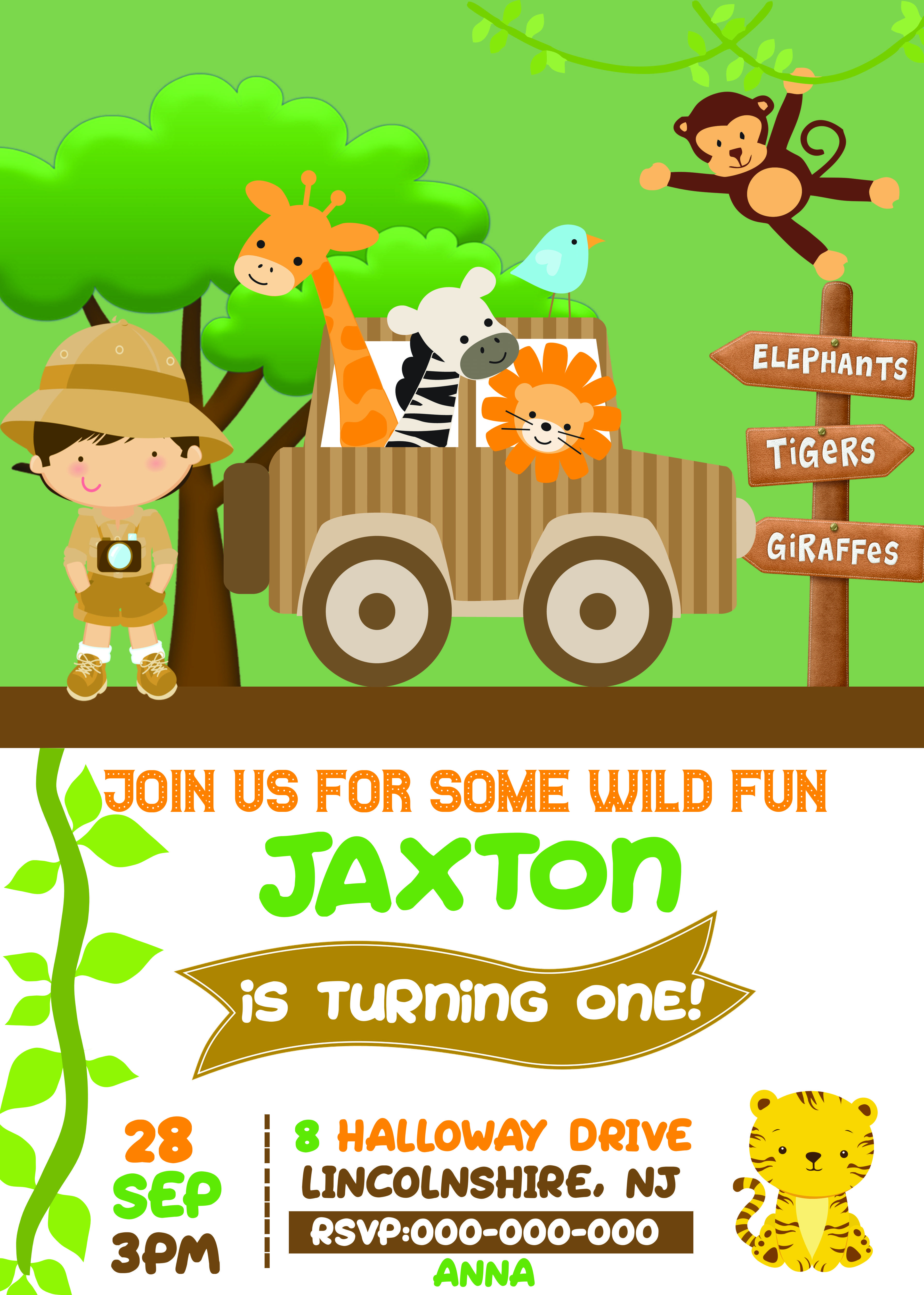 Safari Birthday Party Safari Theme Safari Invitations Boys Safari within dimensions 3810 X 5334