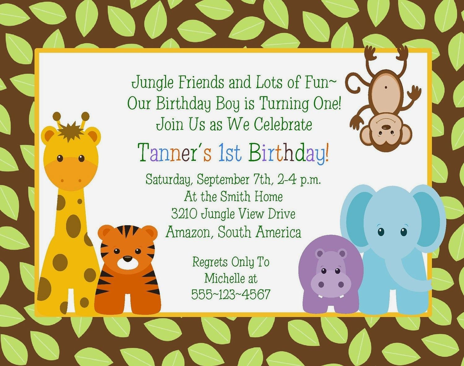 Safari Themed Ba Shower Invitation Templates Safari Themed with dimensions 1500 X 1186