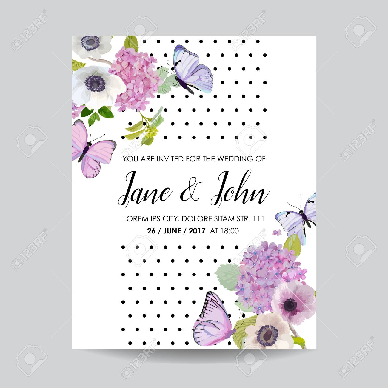 Save The Date Card Wedding Invitation Template Botanical Card with regard to measurements 1300 X 1300