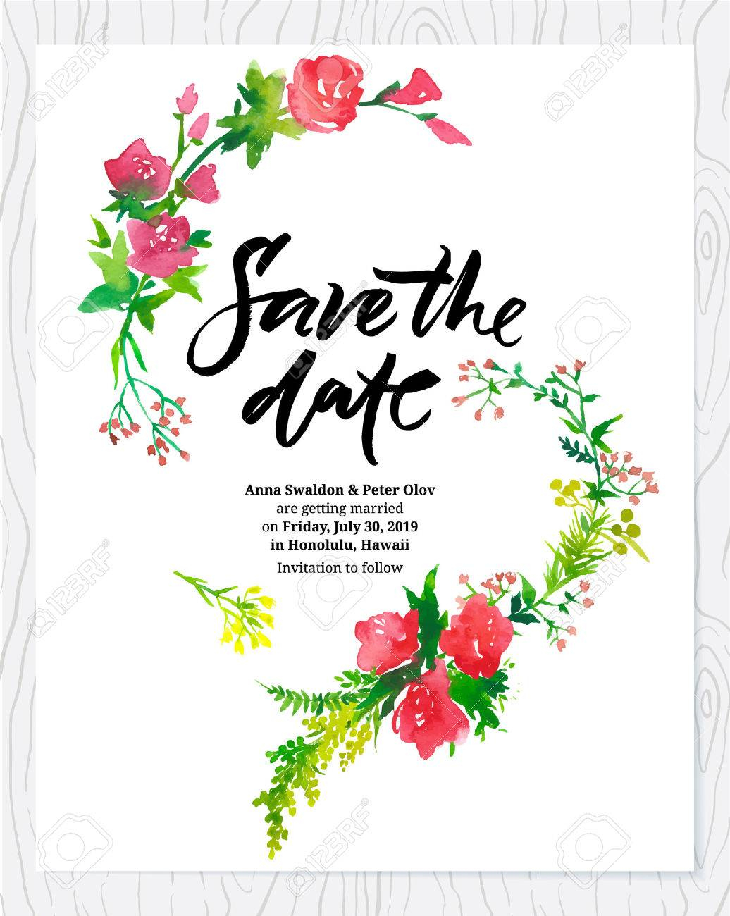 Save The Date Invitation Card Template Royalty Free Cliparts for sizing 1036 X 1300