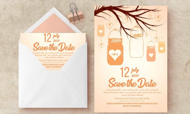 Save The Date Invitation Templates with sizing 1158 X 772