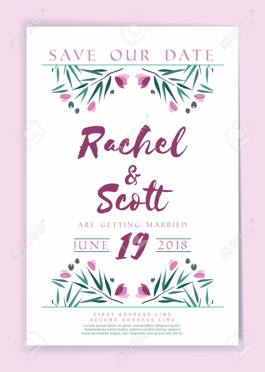 Save The Date Wedding Invitation Card Design Template With with regard to proportions 928 X 1300