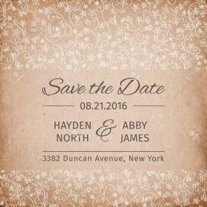 Save The Date Wedding Invitation Template Vectorillustration with proportions 1300 X 1300