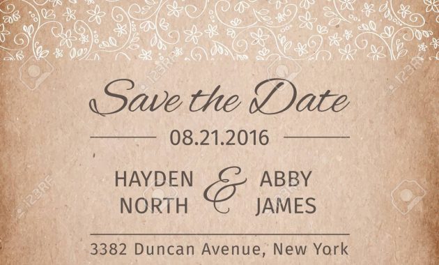 Save The Date Wedding Invitation Template Vectorillustration with proportions 1300 X 1300