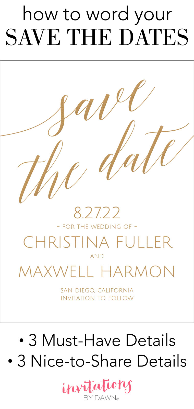 Save The Date Wording Invitations Dawn in proportions 760 X 1600