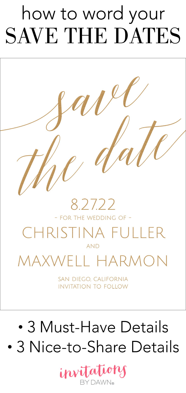 Save The Date Wording Invitations Dawn pertaining to measurements 760 X 1600