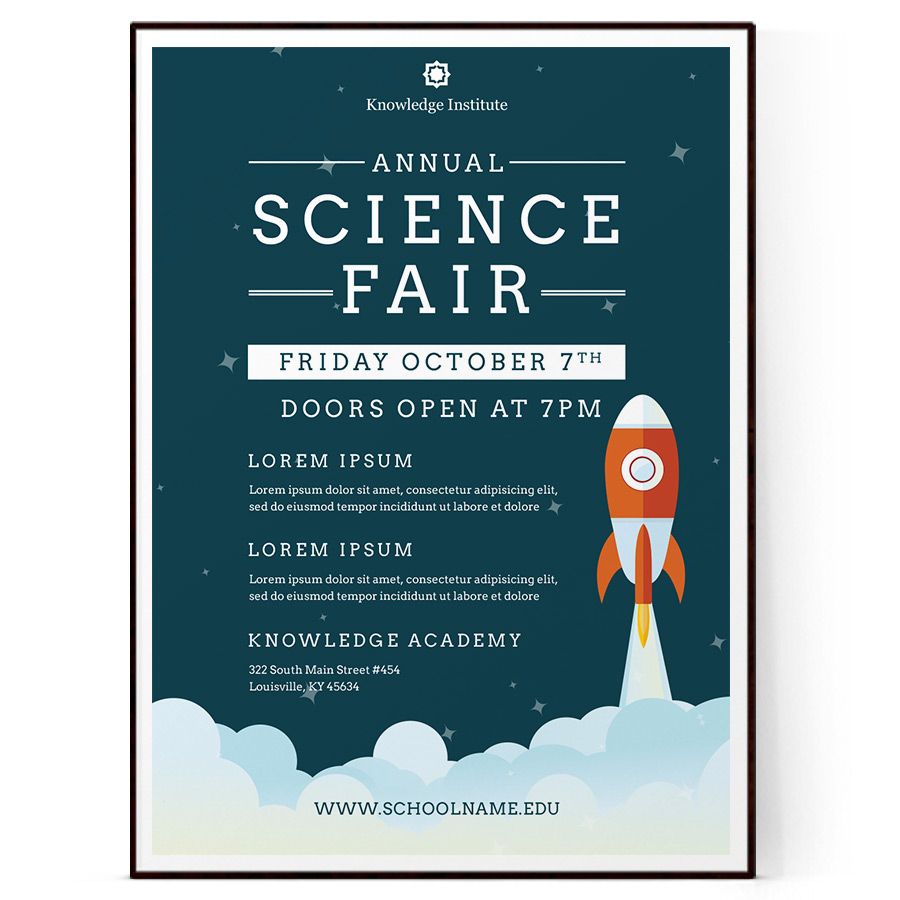 Science Fair Flyer Template Psd Docx The Flyer Press pertaining to proportions 900 X 900