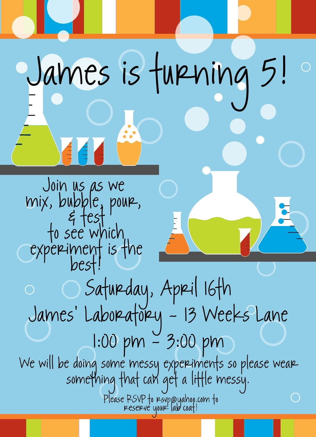 Science Party Invitations Sunshinebizsolutions with sizing 1086 X 1500