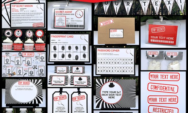 Secret Agent Birthday Party Invitations Spy Party Ideas regarding size 800 X 1033