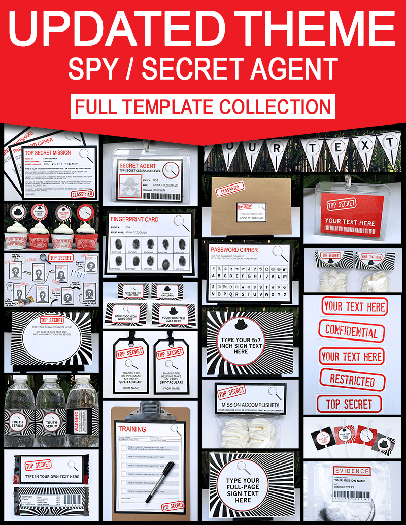 Secret Agent Birthday Party Invitations Spy Party Ideas regarding size 800 X 1033