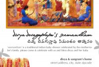 Seemantham Traditional South Indian Hindu Ba Shower Invite intended for sizing 2250 X 3000