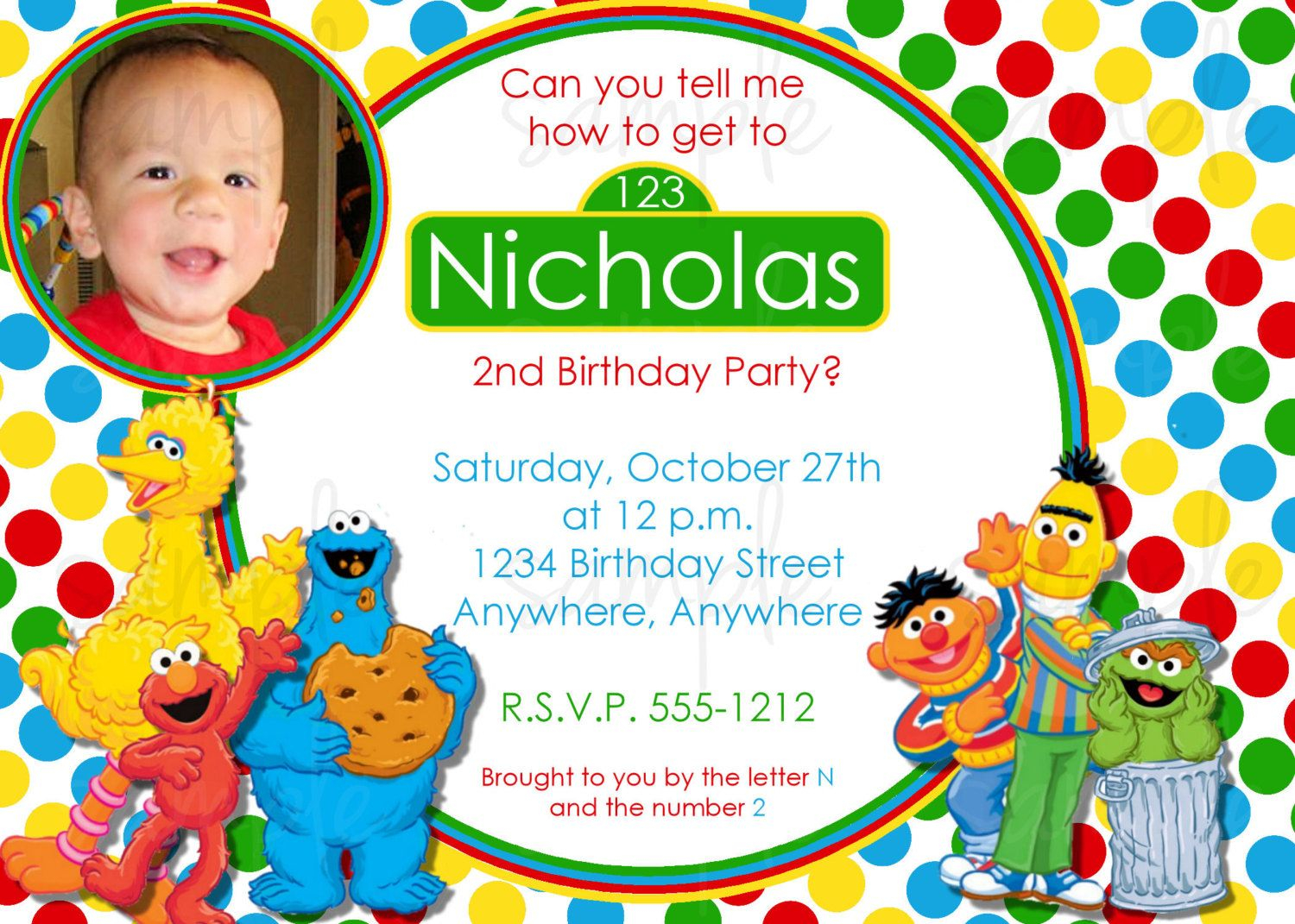 Sesame Street Birthday Invitations Free Ideas Invitstiond Own with measurements 1500 X 1071