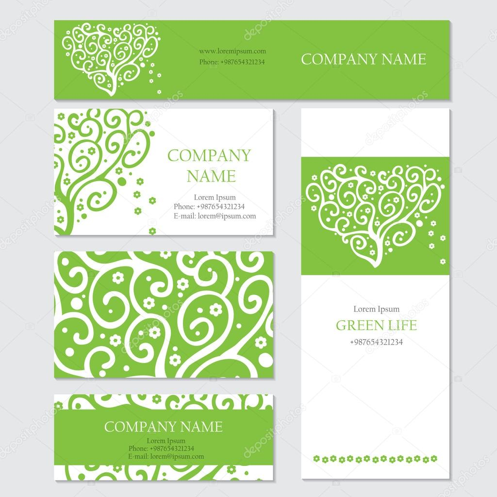 Set Of Business Or Invitation Cards Templates Corporate Identit throughout dimensions 1024 X 1024