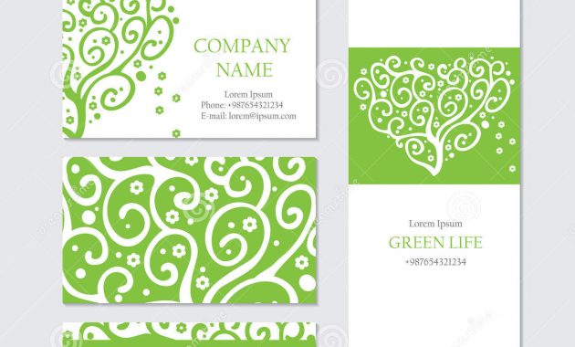 Set Of Business Or Invitation Cards Templates Stock Vector with regard to sizing 1300 X 1390