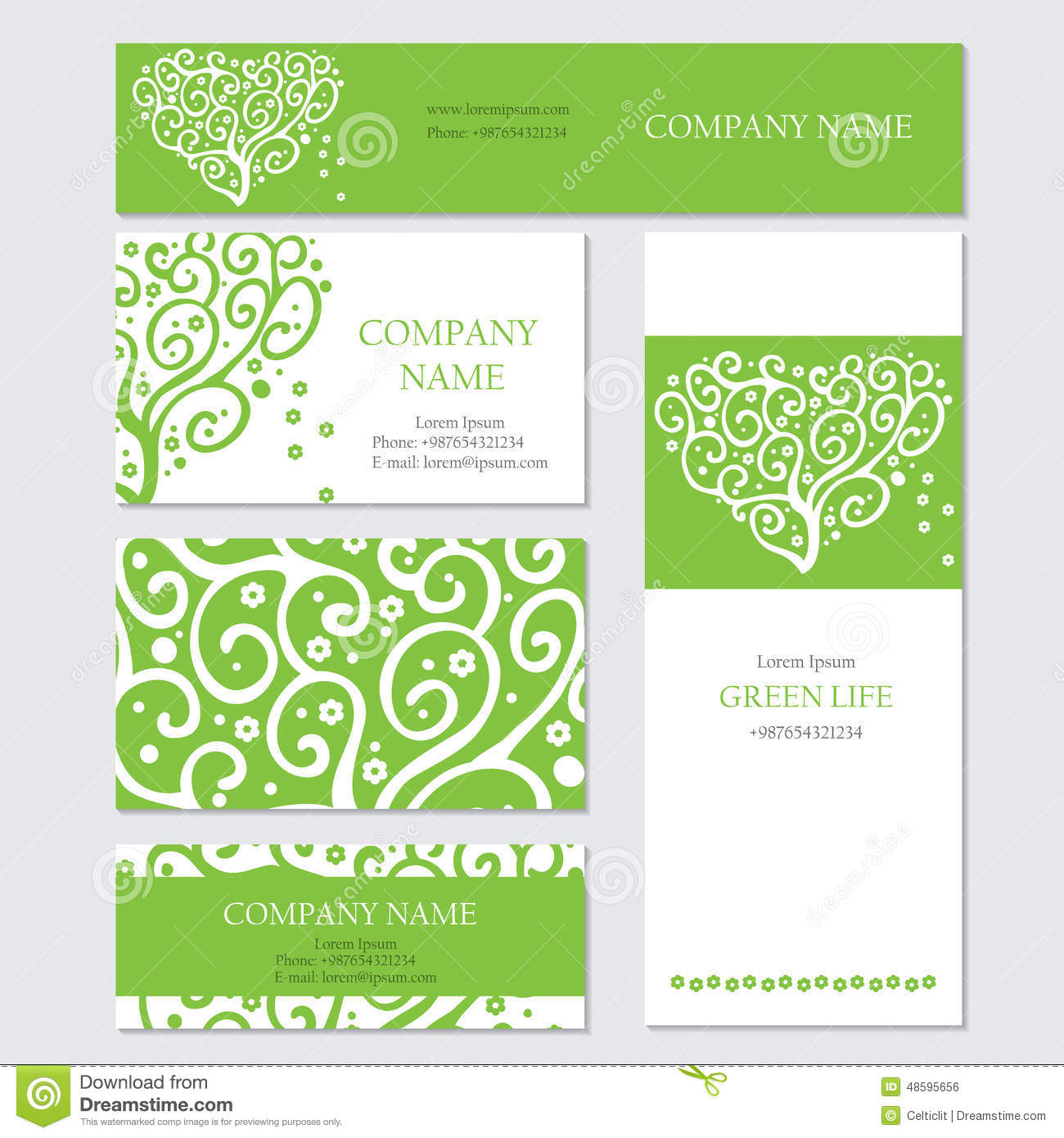 Set Of Business Or Invitation Cards Templates Stock Vector with regard to sizing 1300 X 1390